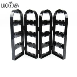 Jewelry Display Rack Necklaces Rings Plastic Folding Holder Large Capacity Bracelets Storage Hanger with Stud Earrings Holes