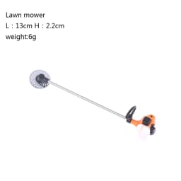 1PC Simulation Repair Tool Saw 1:12 Dolls Houses Miniature Chain Saw Lawn Mower Garden Decor Furniture Accessories Pretend Toys