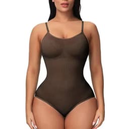 1 Piece Solid Seamless Brief Shaping Shapewear Bodysuit, Tummy Control Butt Lifting Slimmer Body Shaper, Women's Underwear