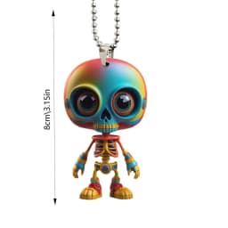 Flat Automotive Rearview Mirror Pendant 2D Acrylic Alien Car Ornament Auto Rearview Mirror Pendant Car Accessories Funny Gifts