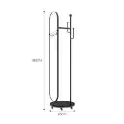 Full-Length Mirror Affordable Luxury Style Dressing Mirror Coat Rack Rotating