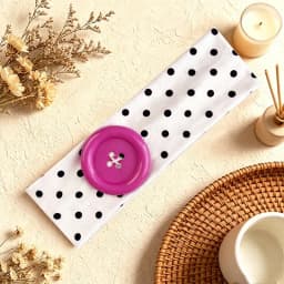 Dopamine Large Button Wave Dot Elasticity Headband Fashion INS Style Elastic Headband Sports Fitness Sweat-absorbent Hairband