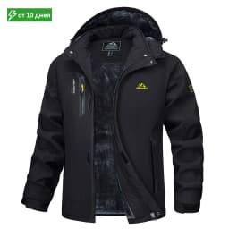 MAGCOMSEN Men's Ski Jacket Winter Warm Wool Parka Warm Thick Coat Windproof Rainproof Snowproof Hiking Men's Snowboard Jacket
