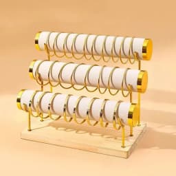 Phnom Penh Bracelet Rack, Bracelet Storage Rack, Wrought Iron Jewelry Rack, Trapezoidal Organizer, Metal Bracelet Display