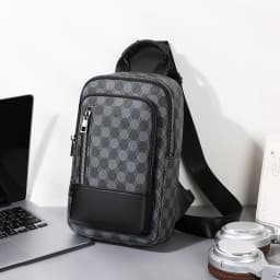 New Style Waist Packs Men Chest Bag High Quality PU Leather Crossbody Bags For Men Fashion Trend Men Bag Chest Pack Shoulder Bag