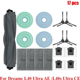Accessories For Dreame L40 Ultra AE/ Dreame L40s Ultra CE/ Dreame D20 Ultra Cleaner Main Side Brush Fish Scale Microfiber Cloth