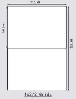 Matte White A4 Printable Sticker Label Long Strip Sticker Blank Rectangular Print Stickers for Shipping Mark, Product Label Tags