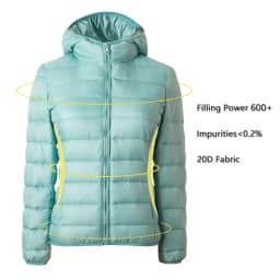 Winter Women 90% Ultra Light Down Jacket White Duck Down Hooded Jacket Long Sleeve Warm Coat Parka Female Solid Portable Outwear
