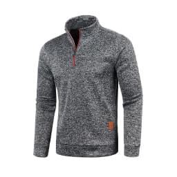 Men Sweatshirts Spring Thicker Pullover Half Zipper Pullover for Male Hoody Outdoor Sweatshir Autumn Solid Color Turtleneck Swea