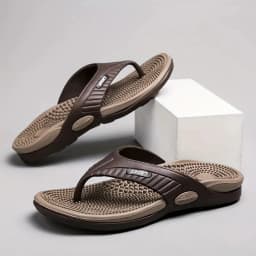 Men's Comfortable Slip-On Slippers Soft Breathable Home Wearable Slippers Anti-Slip EVA Material for Casual Wear
