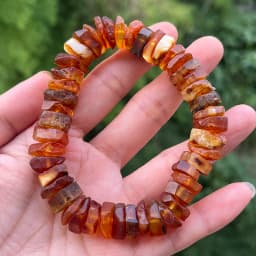 Yoowei 100% Real Amber Bracelet for Unisex Genuine Black Bead Irregular Natural Plant Medical Healing Jewelry Gift Wholesale