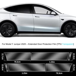For Tesla Model Y Juniper 2027 Front Door Corner Anti-Scratch Film Rear Door Protective Films Invisible Car Clothing TPU Film