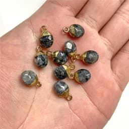 5pcs Natural Stone Oval Faceted Charm Pendant for DIY Jewellery Making Necklace Earrings Gem Pendant Accessory 6x10MM Wholesale