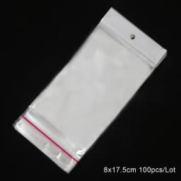 100Pcs 5x10.5cm-8x27cm Opp Bag Self Adhesive Clear Transparent Plastic Storage Bag With Hang Hole Jewelry Gift Packaging Pouches