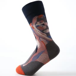 Combed cotton new lighthouse retro Japanese tide socks men and women embroidered mid-tube socks