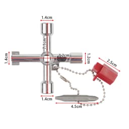 4 Directions Universal Cross Key Multi-Functional Electric Control Cabinet Triangle Wrench Key For Gas Train Bleed Radiator