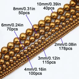 A+ Natural Stone Non-Magnetic Hematite Round Loose Spacer Beads For Jewelry Making DIY Beaded Bracelet Neckalce 2 3 4 6 8 10mm
