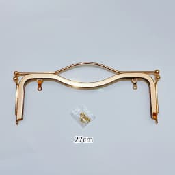 K666 light gold Smooth surface lip 27CM no hole screw delicate Luggage Accessories Hardware purse frame DIY Kiss lock bag