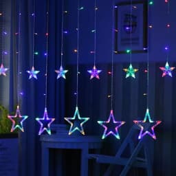3.5M 138LED Icicle Star String Lights Fairy Lantern Curtain Christmas Lights Garland For Wedding Home Birthday Party Decoration