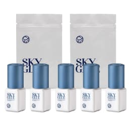 5 Bottles SKY S+ Glue for Eyelash Extensions 5ml Original Korea Sky Blue Cap False Lash Glue Makeup Tools Beauty Shop Supplies