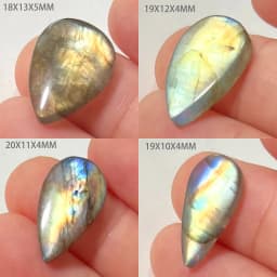 Wholesale Natural Stone Loose Beads Irregular Shape Bead Blue Purple Labradorite Cabochon 2-4Pcs/Lot