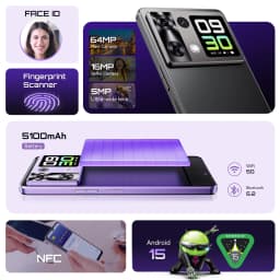 [Ship From UK] Cubot P90 Android 15 Smartphone 24GB(12+12) RAM 256GB ROM 6.88" 120Hz 64MP+16MP 5100mAh NFC Cellphones