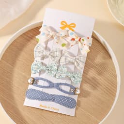 RAINBOW BOWS 10Pcs/set Handmade Fabric Printed Barrette Boutique Mini Bangs Bow Hair Clip Ins Daisy Hairgripes Spring Style