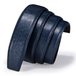 New Blue Color Cowskin Genuine Leather Automatic Buckle Belts for Men Casual Cowboy Belt without buckle Replacement belts
