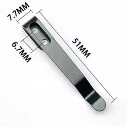 1pc DIY Folding Knife Clip 420 Stainless Steel Pocket Clips Back Clamps for Folding Knife Pocket Clip with Stainless Steel Screw
