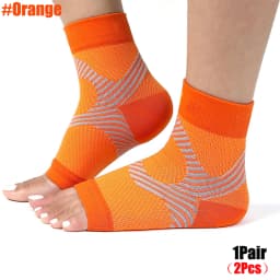 1Pair Ankle Support Sleeve for Women Men, Open Toe Compression Socks Night Splints for Plantar Fasciitis Tendonitis Foot Support