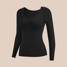 FINETOO Thermal Underwear Set Built‑in Bra Pads Seamless Thin Warm Long High Elasticity Ladies Winter Thermal Suit No Wear Bra