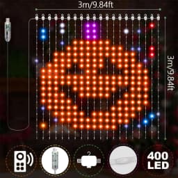1/2/4PCS Smart LED Curtain Lights LED Fairy Lights App Control Music Sync DIY Pattern Waterproof for Indoor Outdoor Party Decor