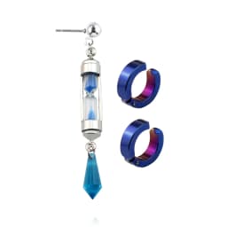 Anime Vanitas Earrings The Case Study of Vanitas No Karte Props Hourglass Earrings Ear Cuff Cosplay Jewelry Ear Studs Gifts