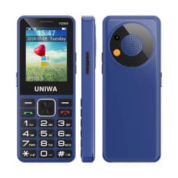 UNIWA V2000 4G Keypad Feature Phone 2.4“ Big Button Loud Volume Dual SlM Removable 1700mAh Hightlight Torch 0.3MP EU USA Versio