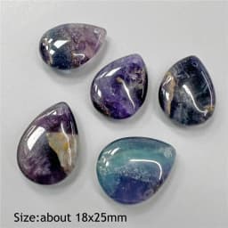 Water Drop Shape Stone Charms Faceted Amazonite Pendant Natural Gems Crystal Charms For Jewelry Making DIY Necklace 13x18mm