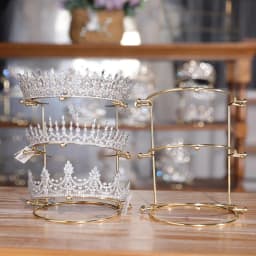 Bride Queen Crown Display Stand Headband Tiara Support Holder Princess Wedding Crown Storage Rack Crystal Hairband Organizer
