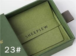 SheepSew Elegant Personalized Jewelry Packaging Set Custom Deboss Embossed Logo Drawer Box With Soft Suede Pouch For Wedding Bir
