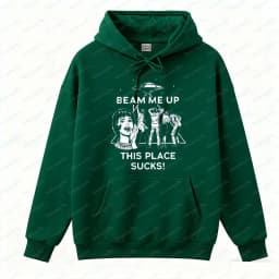 Robin Beam Me Up This Place Sucks Sweatshirt Woman Man Funny Quote Movie Long Sleeve O Neck Hoodie Sweatshirts Women Pullover
