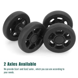 8Pcs Black Replace Wheels with Screw For Travel Luggage Suitcase Wheels 55mm Axles Repair Kit Silent Caster Wheel DIY Repair