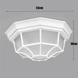 Rustic Frosted Glass Shade Outdoor Ceiling Lights Yard Balcony Garden Flush Ceiling Lamp Europe Style Exterior IP65