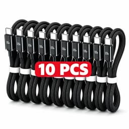 NNBILI 10Pcs 120W USB Type C to Type C Color Cable For iPhone 15 16 17 Fast Charging For Huawei Xiaomi Samsung Type C Data Cable