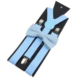 Adjustable Elastic Leather Suspenders Bowtie Set Men Women Sage Green Braces Straps For Wedding Y-Back Shirt Accessories Gift