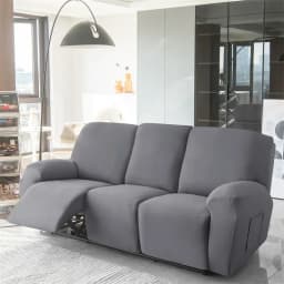 1/2/3 Seater Soft Recliner Sofa Cover Solid Color Simple Single Sofa Slipcover Relax Couch Armchair Protector Case Removable