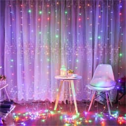 New LED Icicle Curtain String Light 3x3M EU Plug 8 Modes Christmas Garland Fairy Lights for Wedding Party Garden Home Decoration