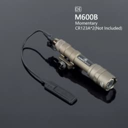 Tactical Surefir M600 M300 Airsoft Powerful Flashlight Dual Pressure Switch AR15 20mm Rail Hunting LED White Lamp Scout Lights
