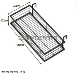 Flower Pot Organizer Storage Basket Rack Hanging Rack Closet Holders Balcony Rail Planter Shelf Fence Railing Flower Pots Holder