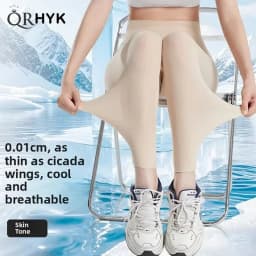 Thin Summer Women's Legging Outer Wear Silky Sunscreen Cool Feeling High Waist Yoga Pants Elastic Skinny Trousers