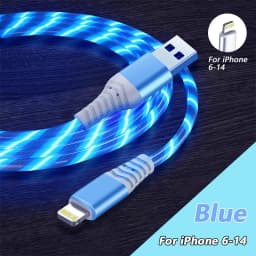 6A Glowing Cable Micro USB Type C Cable Fast Charging For Huawei iPhone 15 Pro Xiaomi USB C Data Cord Atmosphere lights Cable
