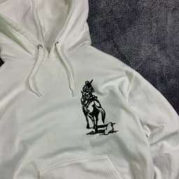 Y2K Retro Harajuku White Pullover Hoodie Vintage Anime Manga Graphic Print Streetwear Casual Loose Men Women Sweatshirt