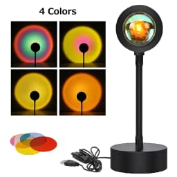 Tuya Smart Sunset Lamp Night Light Sunset Projector Smart Life APP Remote Led Lights For Photography Selfie Party Decoration